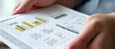 Human resources professional reviewing career growth charts